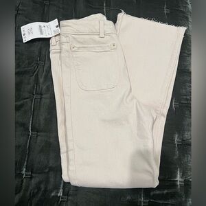 Zara mini flare jeans size 2 / 34, wheat colored